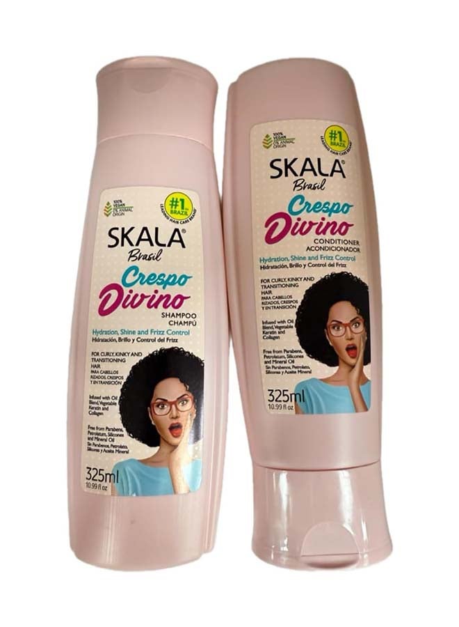 Crespo Divino Shampoo & Conditioner Kit | Ideal for Coily, Curly, Dry & Damaged Hair