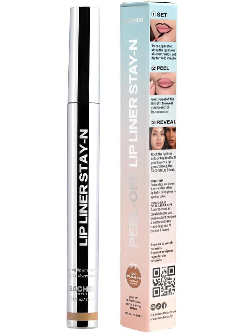 Lip Liner Stay-N, Peel Off (02 MUAH-ve) 0.12 Fl Oz (Pack of 1)
