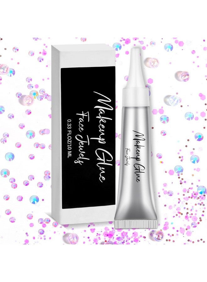 Face Glitter & Rhinestone Glue For Makeup Shynek Face Glue For Eye Hair Gems Body Glitter Long Lasting Cosmetic Skin Adhesive For Eye Jewels Face Gems Chunky Glitter