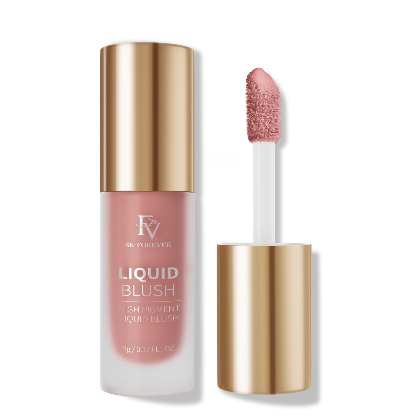 FV Liquid Blush, Long Lasting Buildable Cream Cheek Tint with High-Pigment Color, Weightless Blendable Formula for Natural Dewy Finish (Honey)