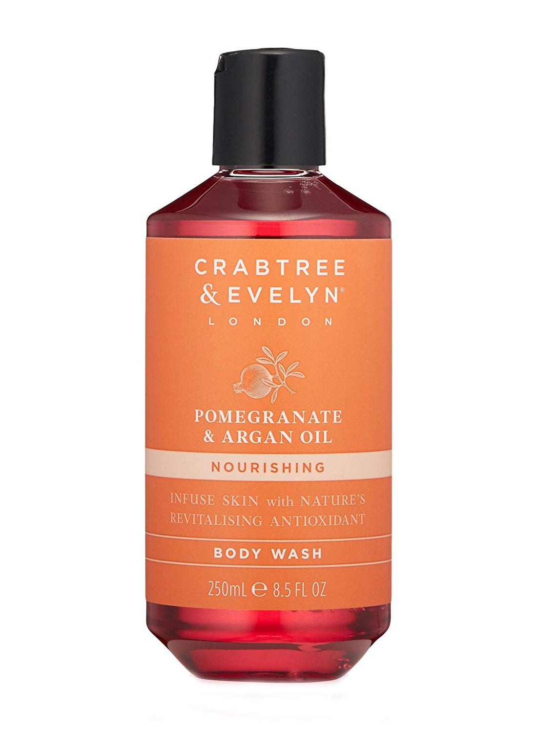 Crabtree & Evelyn Pomegranate & Argan Oil Body Wash, 8.5 Fl Oz