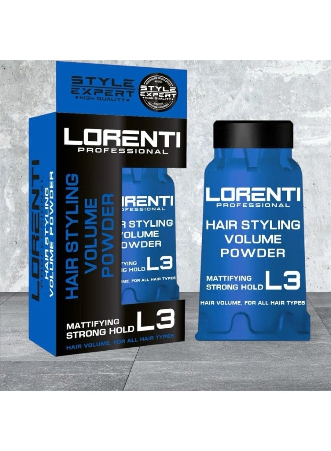 Lorenti Hair Styling Powder Wax L3 | Mattifying Strong Hold Volume Powder 30gr