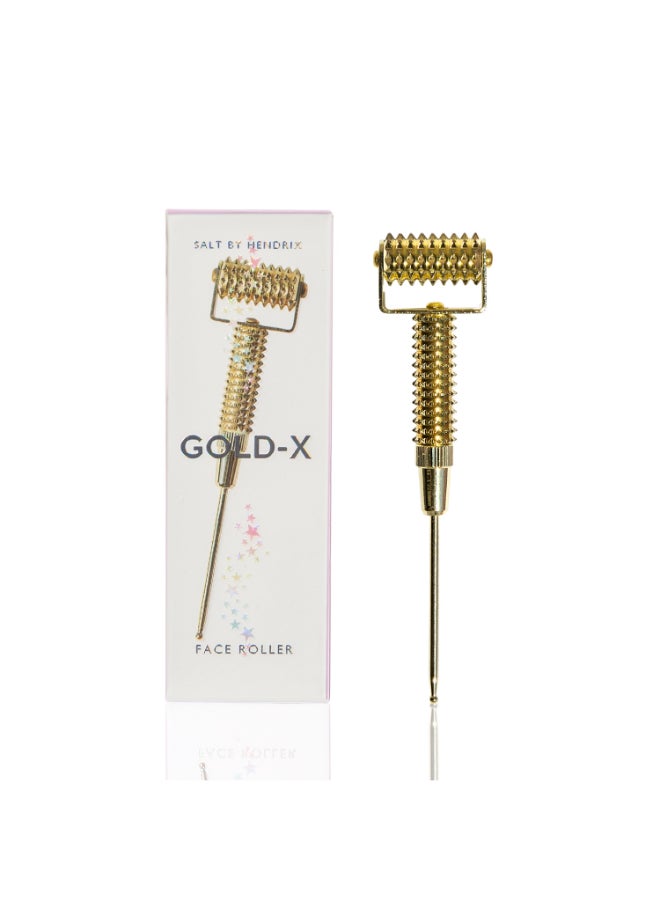 Salt By Hendrix Gold-X Face Roller – Luxury Lifting for Mature Skin, Gold-Plated Finish, Cooling Roller for Expression Line Relief Single - image 2