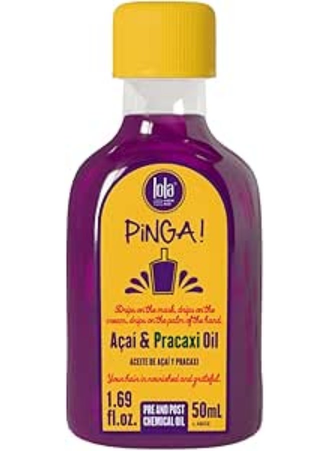 Pinga Hair Oil For Frizz, Split Ends, Shine, and Thermal Protection - Acai & Pracaxi - 50ml