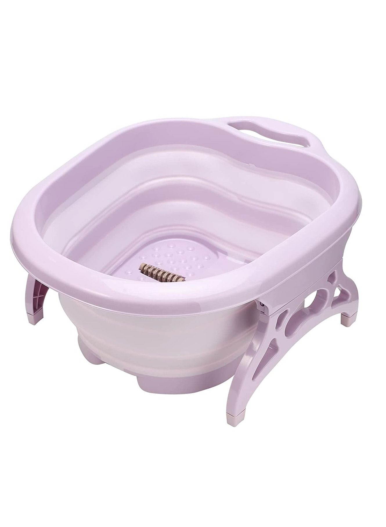 Large Foot Soaking Tub with Massaging Rollers | foot tub, foot bath，for at Home spa pedicure Plastic/Rubber portable foldable foot soak tub For Soaking Feet to Apply Callus Remover