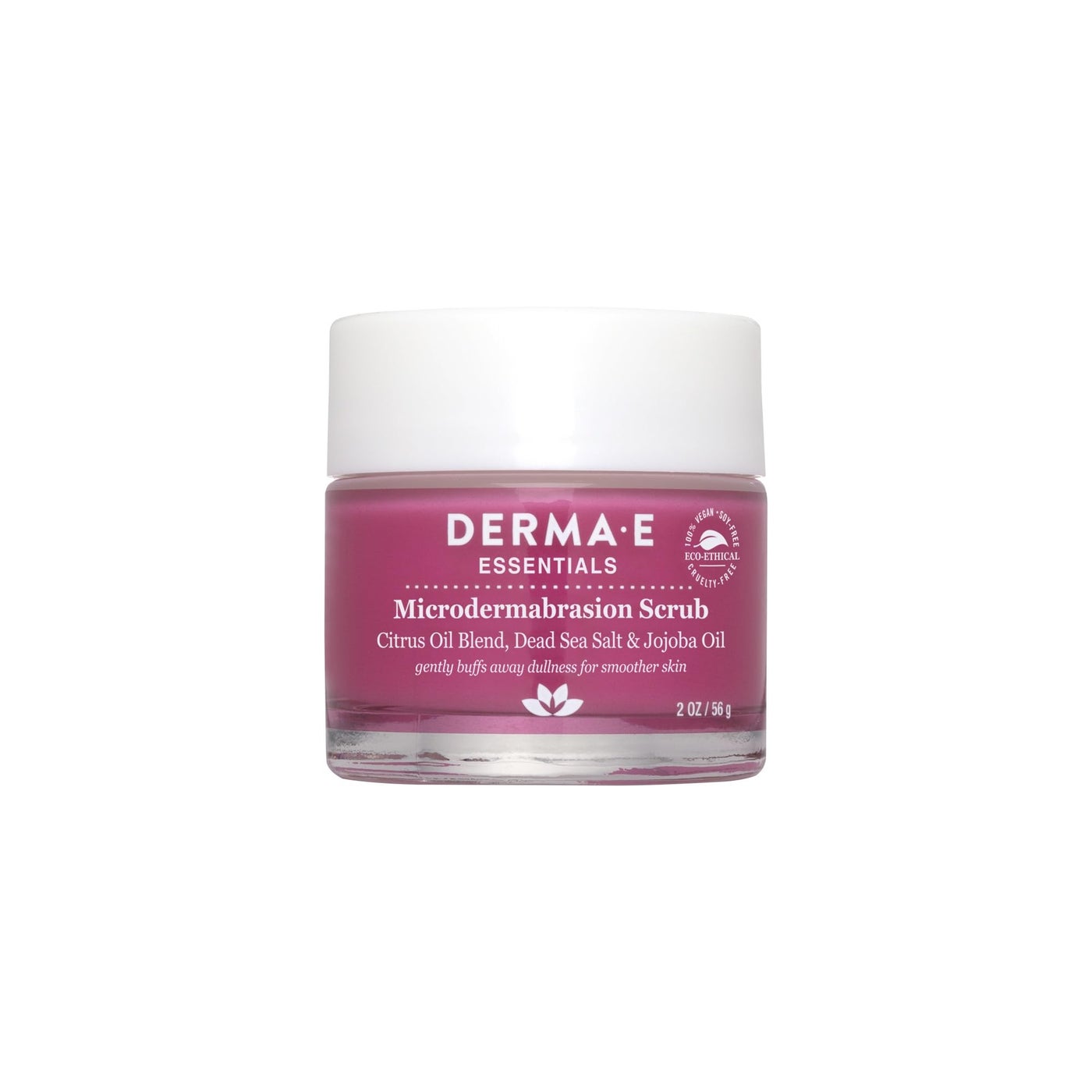 DERMA E Microdermabrasion Scrub with Dead Sea Salt & Citrus Essential Oils â€“ Facial Exfoliating Scrub Smooths, Revitalizes and Renews â€“ Ideal for Scars and Wrinkles, 2oz