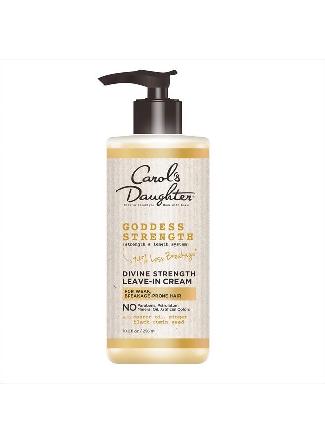 Goddess Strength Leave In Conditioner Cream for Curly Hair – with Castor Oil, 10 fl oz