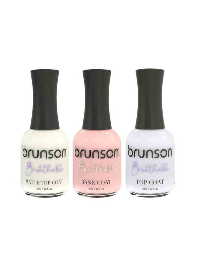 Breathable Nail Polish Halal nail polish  Deal includes Base Coat, Top Coat & Matte Top Coat DBB001