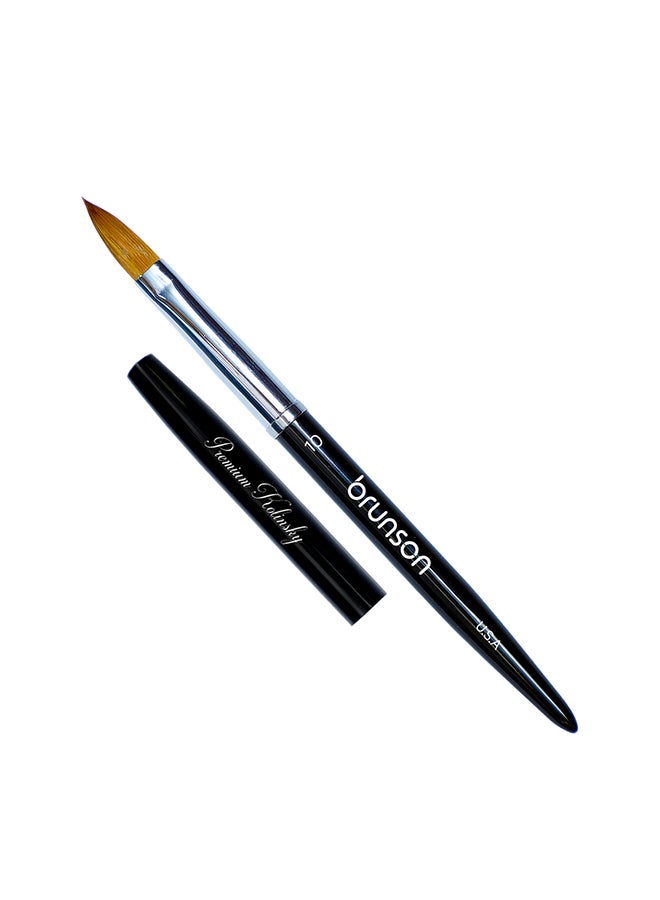 Acrylic Nail Brush 1pc Pure Sable Hair Professional Nail Art Painting Brush Size 10 for Manicure Pedicure Kolinsky Brush for Acrylic Application Nail Extensions and 3D Nail Carving