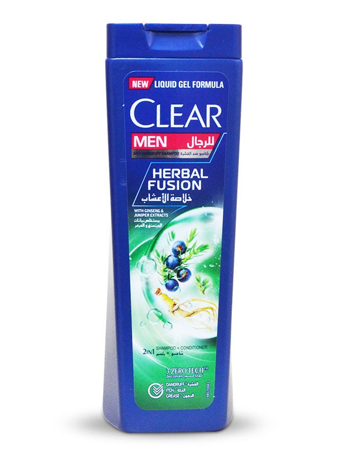 Clear 2 in 1 Men Anti-Dandruff Shampoo/Conditioner with Ginseng & Juniper Extracts - Herbal Fusion 200ml