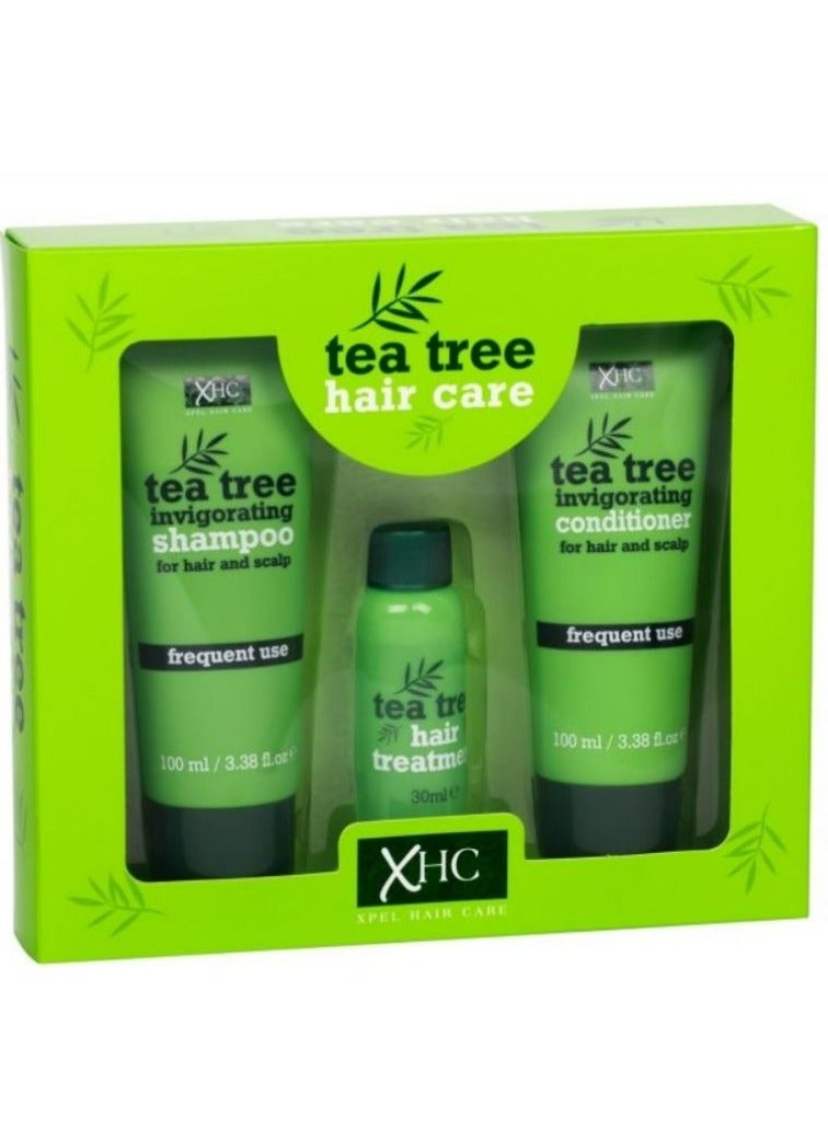 Tea Tree Box Set 3Pcs - Shampoo-Conditioner-Oil