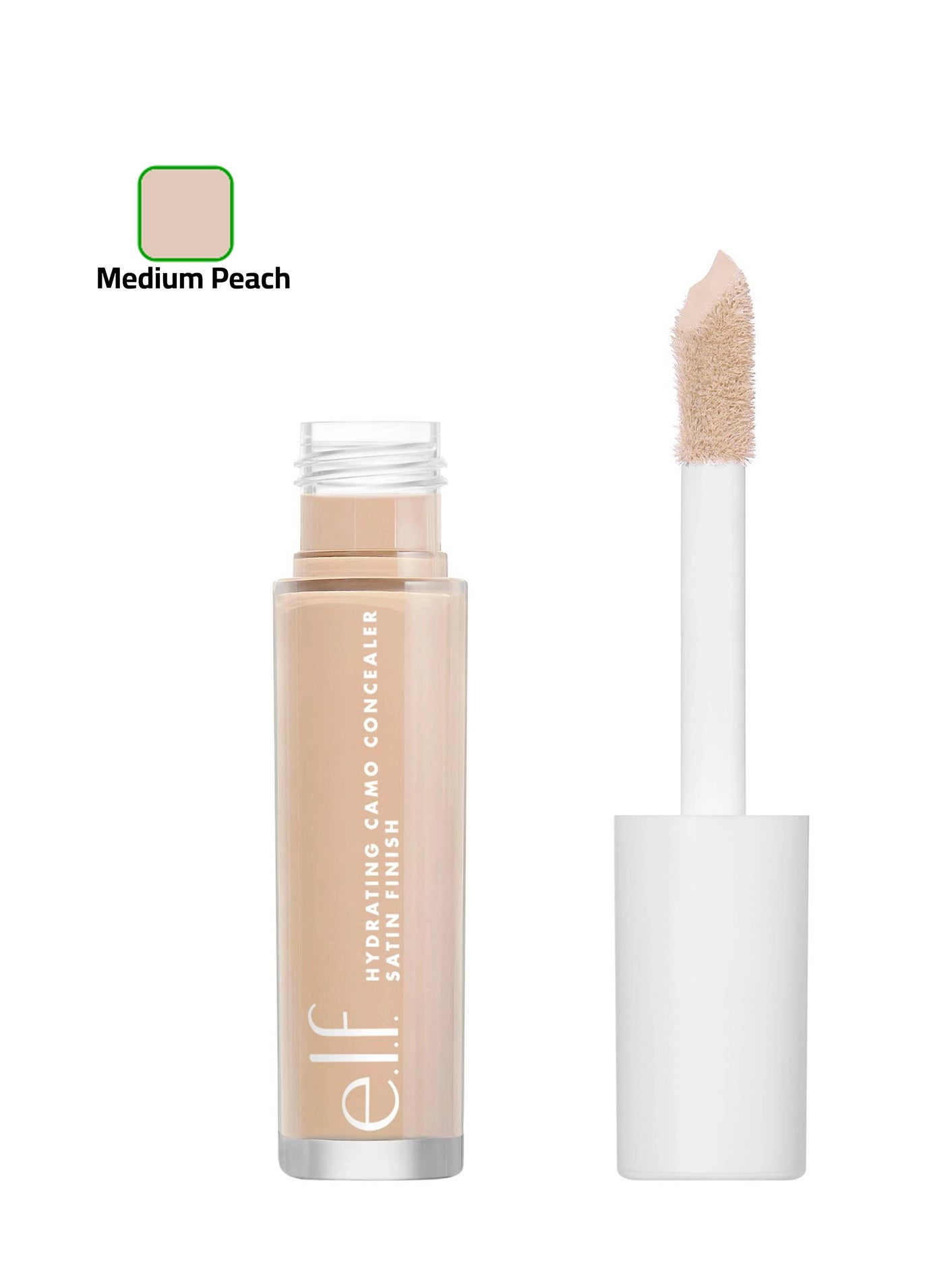 Hydrating Camo Concealer, Lightweight, Full Coverage, Long Lasting, Conceals, Corrects, Covers, Hydrates, Highlights, Satin Finish (Medium Peach)