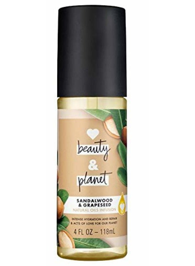Love Beauty and Planet Sandalwood & Grapeseed Natural Oils Infusion Hair Oil - 4 fl oz