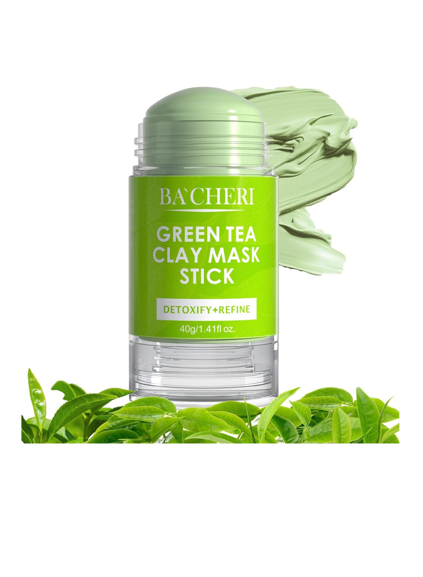 Green Tea Mask Stick, Blackhead Remover Mask with Green Tea Extract, Green Mask Stick for Deep Pore Cleansing, Moisturizing, Oil Controlling