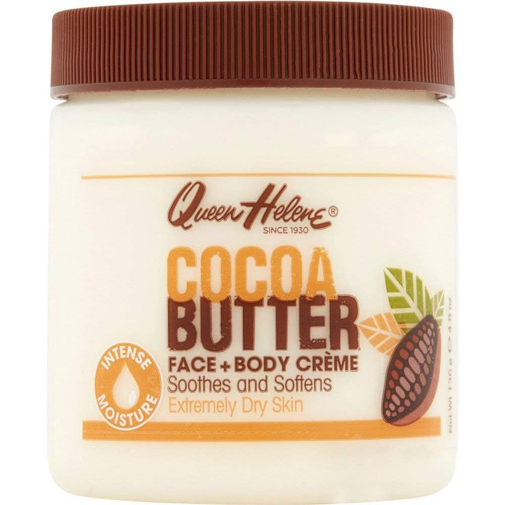 Queen Helene Cocoa Butter Face & Body Cream â€“ Extra Rich Moisturizing Formula for Dry Skin | Softens, Smooths & Restores Radiance | 4.8 oz Jar