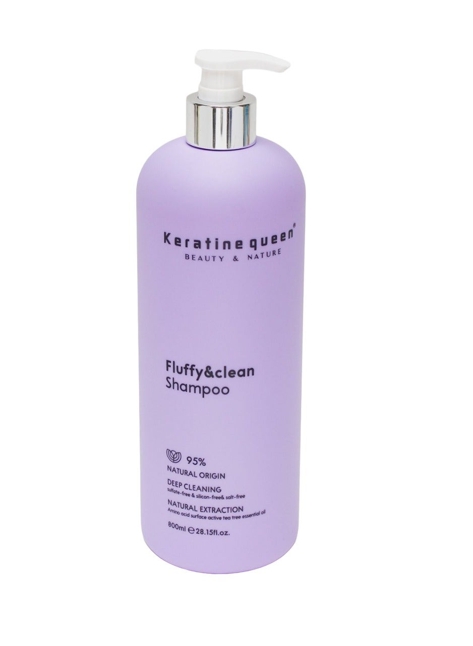 Fluffy And Clean Shampoo 95% Natural Origin Deep Cleaning 800 ML