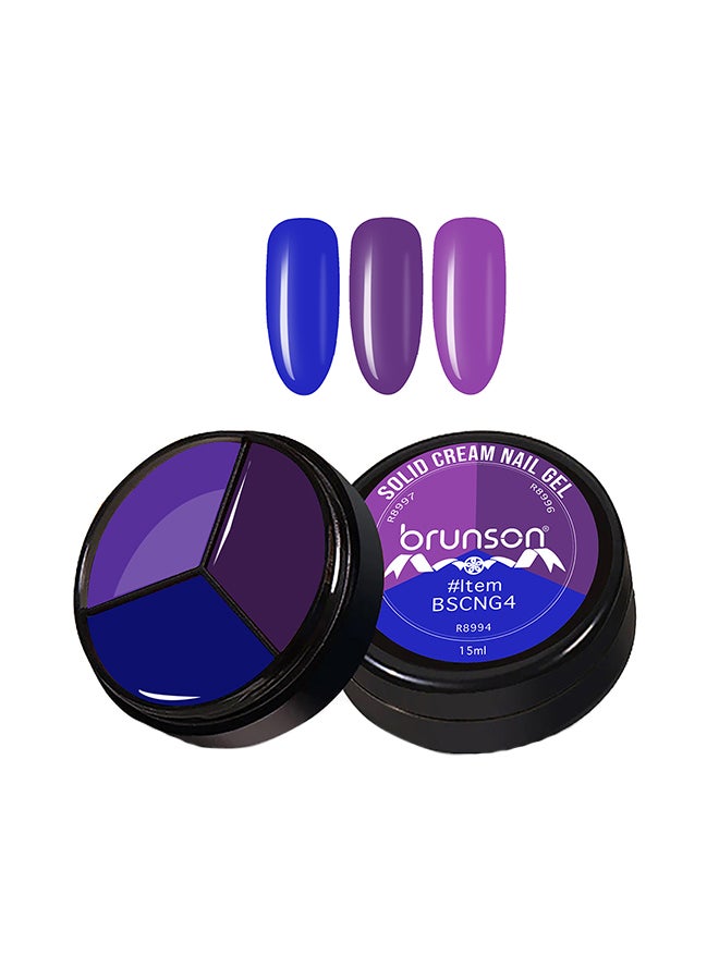 3Colors 3 in 1 Nail UV Gel Polish Cream Gel Nail Polish Soak off Solid Color Gel Nail Art Manicure Gel 15ml BSCNG4