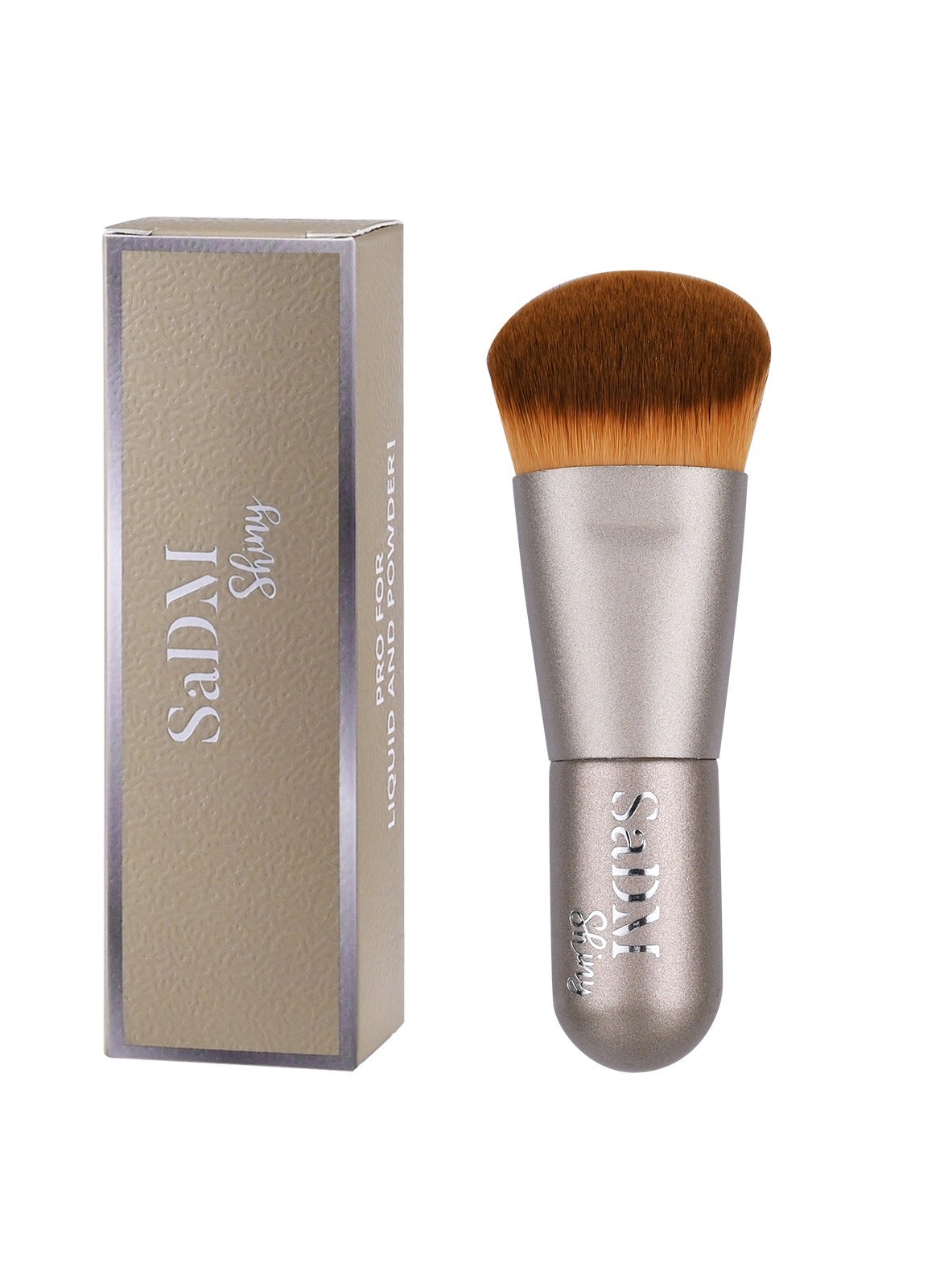 SaDM Shiny Mini Foundation Brush – Versatile Makeup Brush for Foundation, Powder, & Blush Application