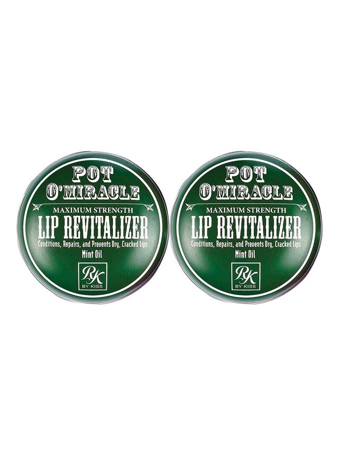 Pot O' Miracle Maximum Strength, Mint Oil (Lip Revitalizer, 2 Pack)