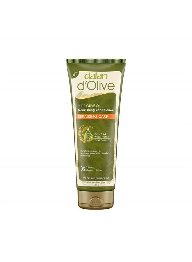 100% Pure Olive Oil Hair Conditioner Repair Care for Dry and Damaged Hair Preventing it from Forming Split Ends Paraben-Silicon-PEG Free 6.8 fl.oz.