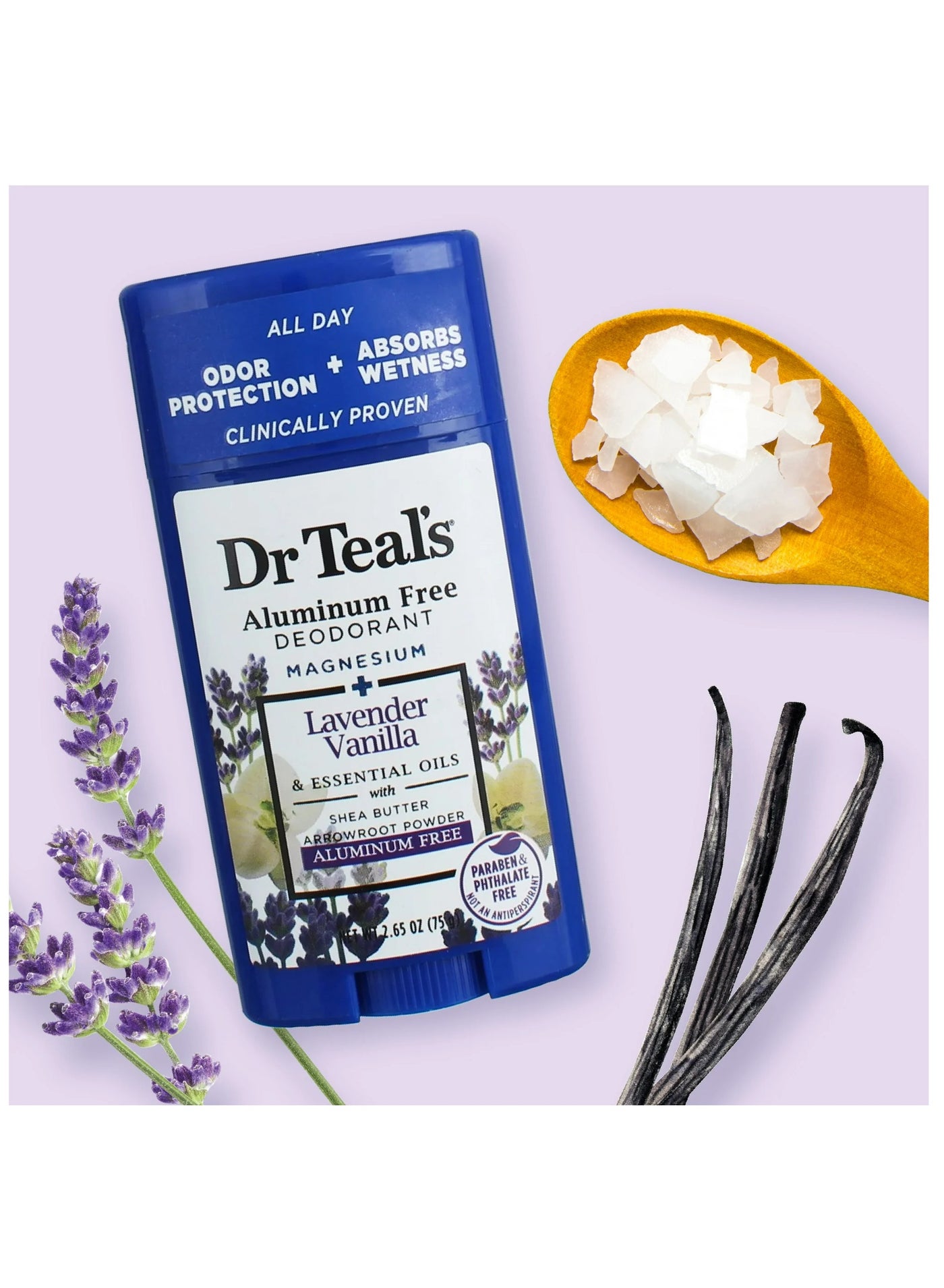 Dr Teal's Aluminum Free Deodorant Lavender Vanilla 75G - image 3