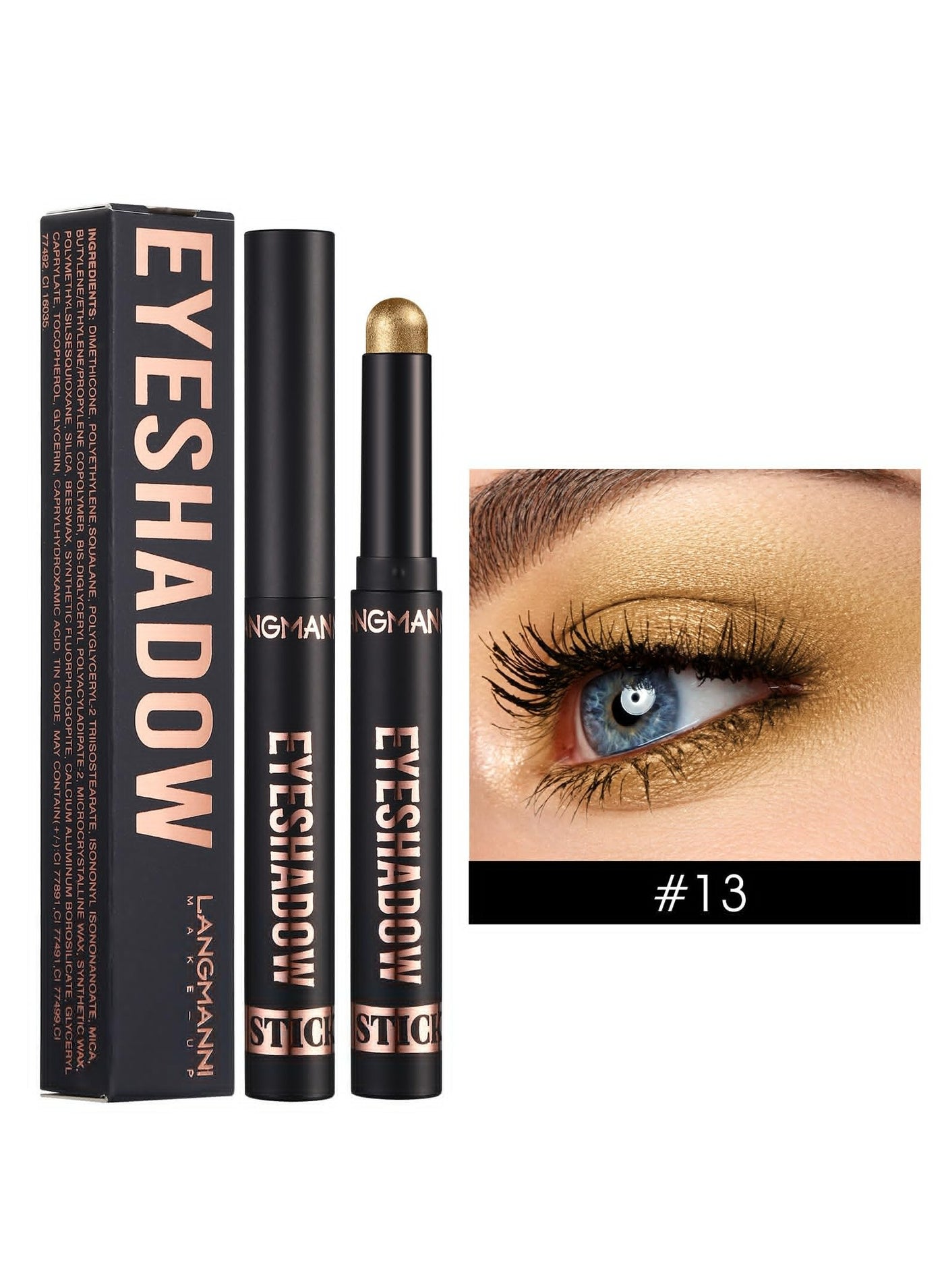 Waterproof Long-Lasting Eyeshadow Stick with Shimmer and Matte Finish(#13)