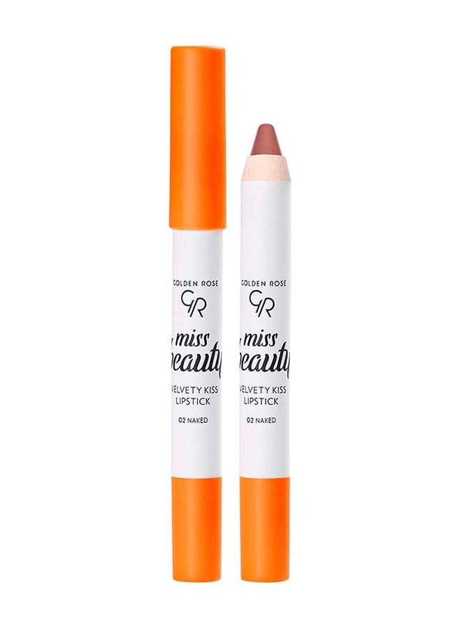 GOLDEN ROSE MISS BEAUTY VELVETY KISS LIPSTICK NO: 02 NAKED
