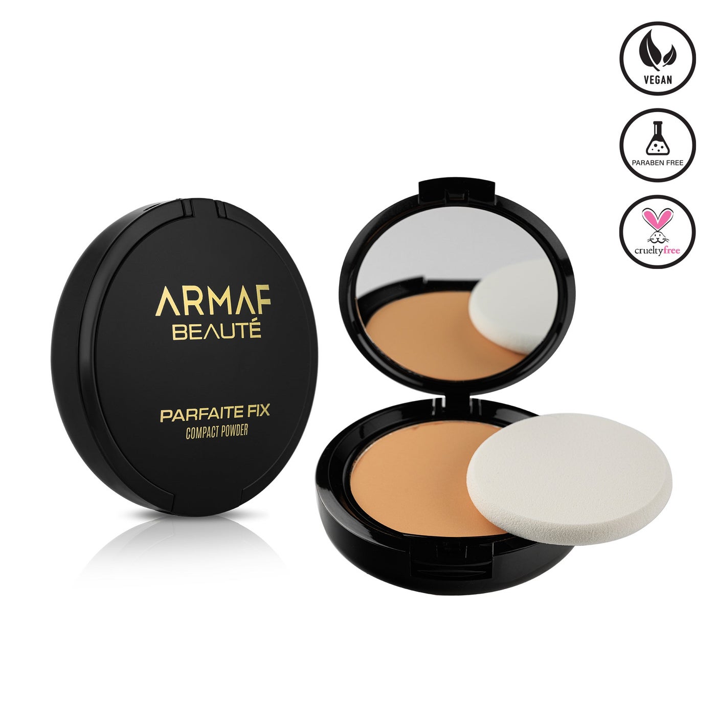Armaf Beaute Face Make Up Parfaite Fix Compact Powder, Beige Colour, Lightweight Formula, Feather Light, Oil Control & Waterproof Finish, Seamless Blurring & Flawless Skin, Shine Free Matte