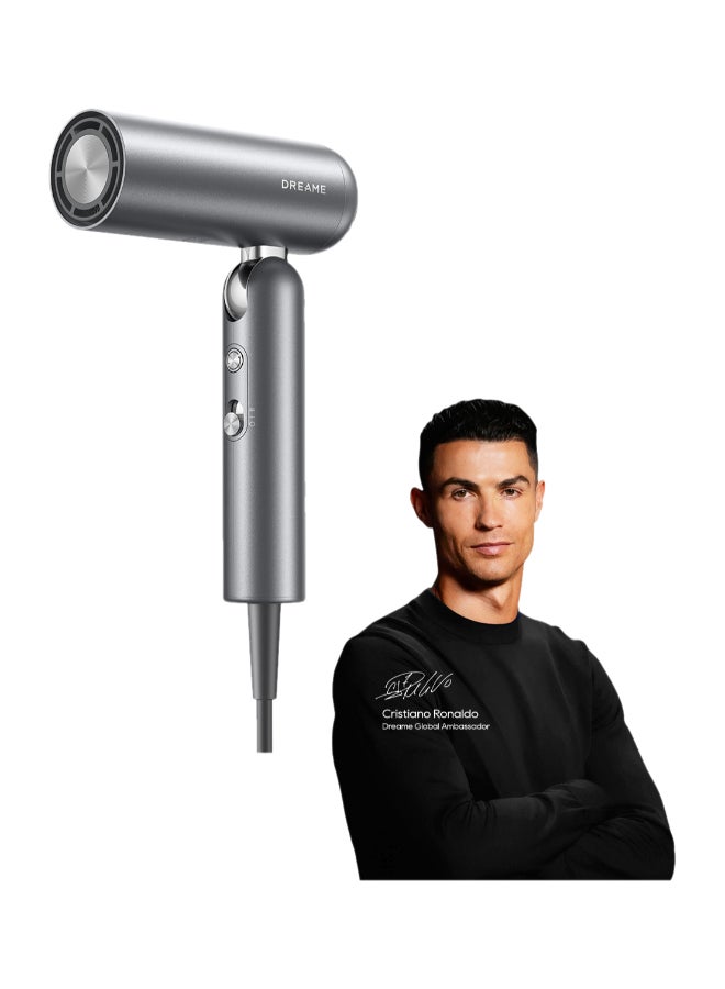Dreame Pocket High Speed Hair Dryer, 3 Folding Shapes, 300g, 110,000 rpm Motor, 57°C Constant Temperature, 40 Seconds Drying, AHD51-GRAY