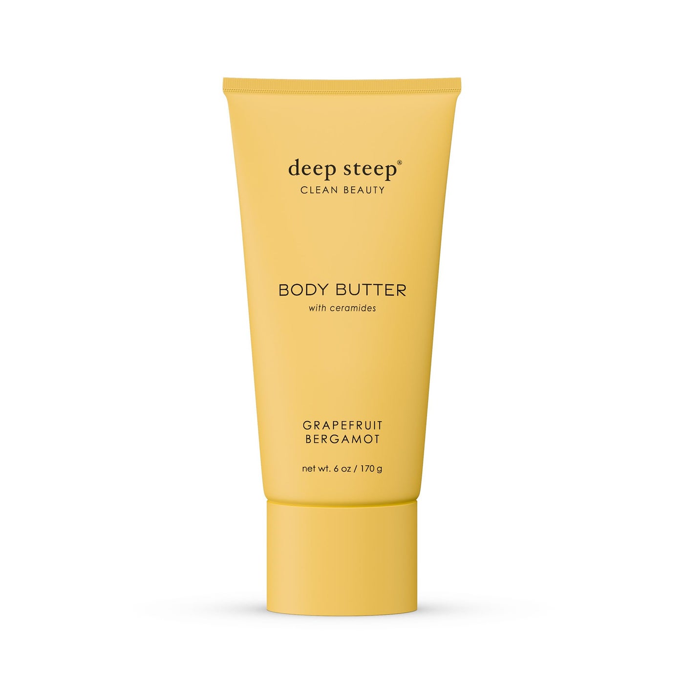 Deep Steep Body Butter, 6 oz â€“ Rich Moisturizer with Ceramides, Coconut Oil, Argan Oil & Aloe Vera â€“ Vegan, Clean Beauty, Smooth & Hydrated Skin (6 Ounces, Grapefruit Bergamot)