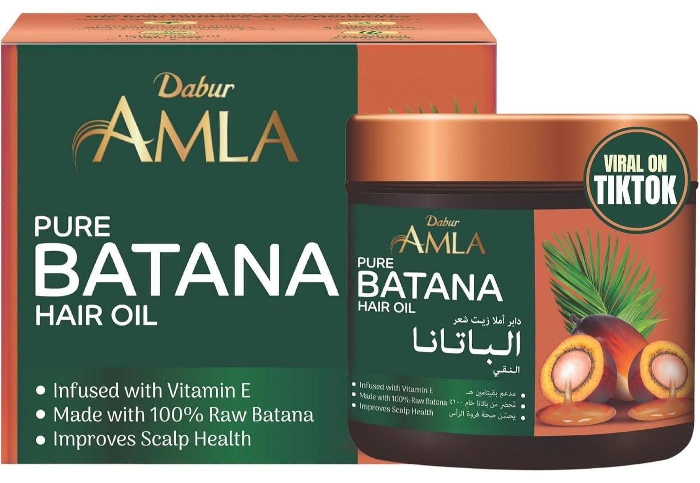 Dabur Amla 100% Raw Batana Oil – 120g | Promotes Hair Growth, Prevents Hair Loss & Thinning, Improves Softness and Enhances Shine | Natural, Unrefined & Pure Batana | Ethically Sourced from Honduras | Suitable for any hair type | For Women & Men