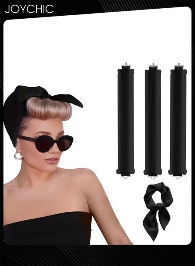 Heatless Hair Curler Set No Heat Hair Curlers Overnight Curls Blowout Rods Long Hair Volume Blow Out Women Hair Waver Tool