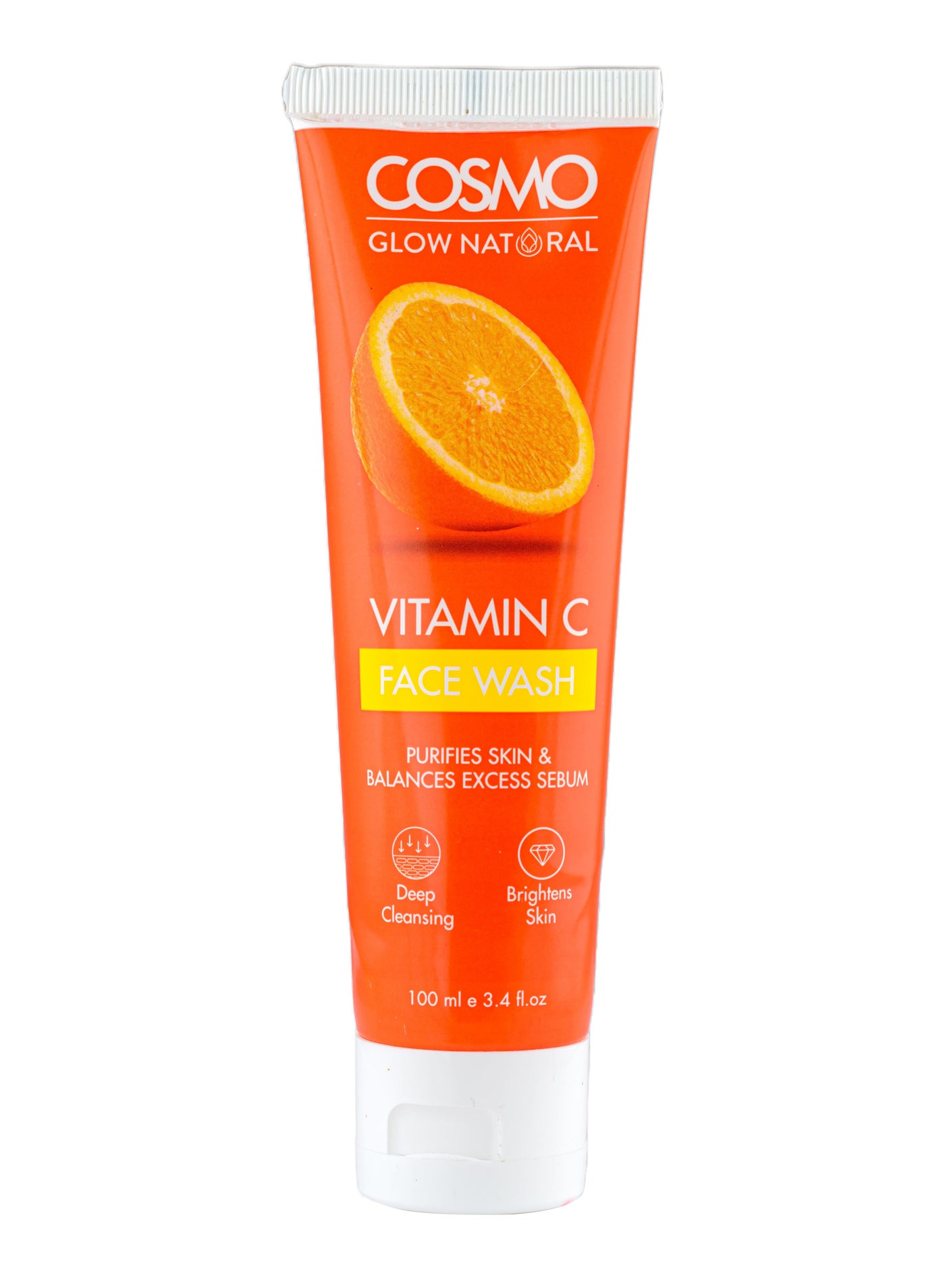 Cosmo Vitamin C Face Wash For Unisex 100ml, Purifies Skin & Balance Excess Sebum