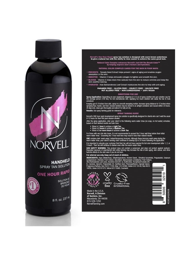 Premium Sunless Tanning Solution - One Hour Rapid, 8 fl.oz.
