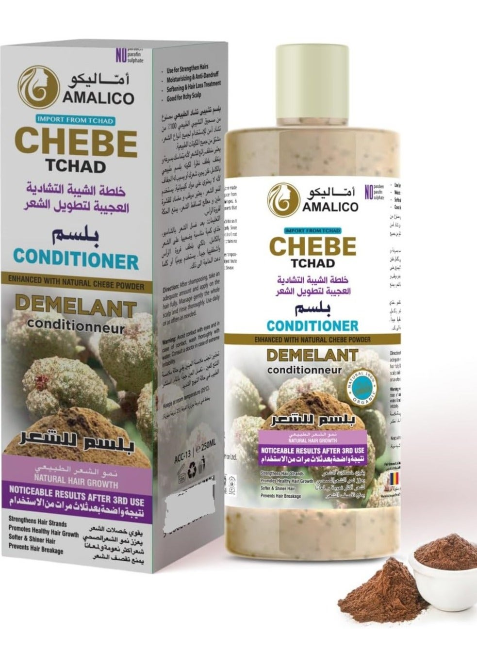 Chebe Conditioner for Hair Growth - Natural African Chebe Powder for Hair Growth Anti Dandruff - 500ml
