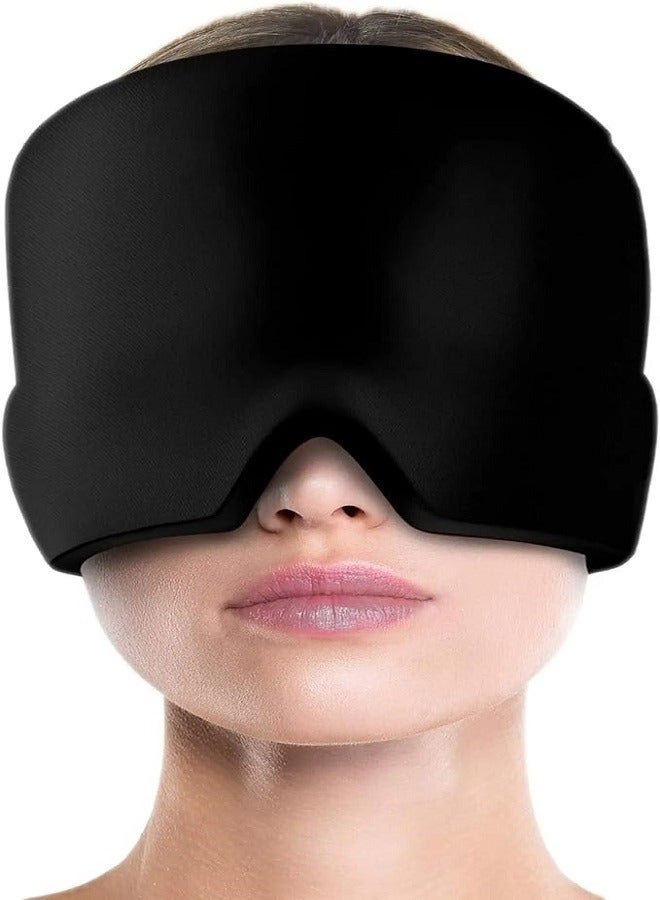 Headache Relief Hat for Migraine, Headache Migraine Relief Cap for Tension Headache Migraine Relief, One Size Fits All Headache Cap with Reusable Ice Gel Pack for Puffy Eyes, Stress Relief