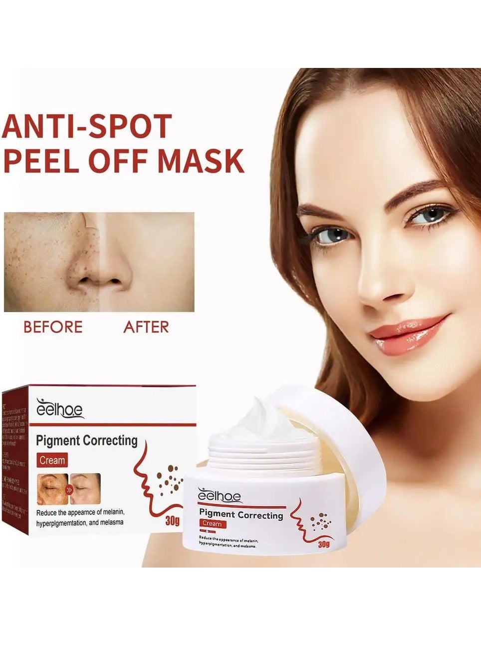 1 Pcs Pigment Correcting Face Cream Melanin Melasma Dark Spot Freckle Corrector Skin Repair