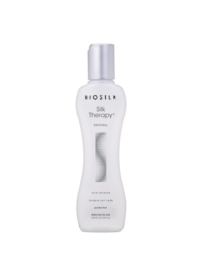 BioSilk Silk Therapy Original, Reconstructing Treatment For Adding Shine & Helping Prevent Split Ends, Sulfate, Paraben, & Cruelty-Free, 5.64 Oz