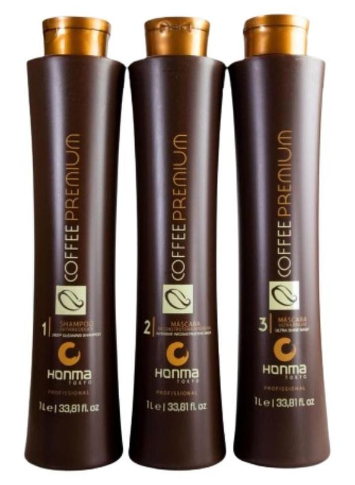 Brazilian Keratin Hair Treatment Coffee Premium Progressive Kit 3x1L