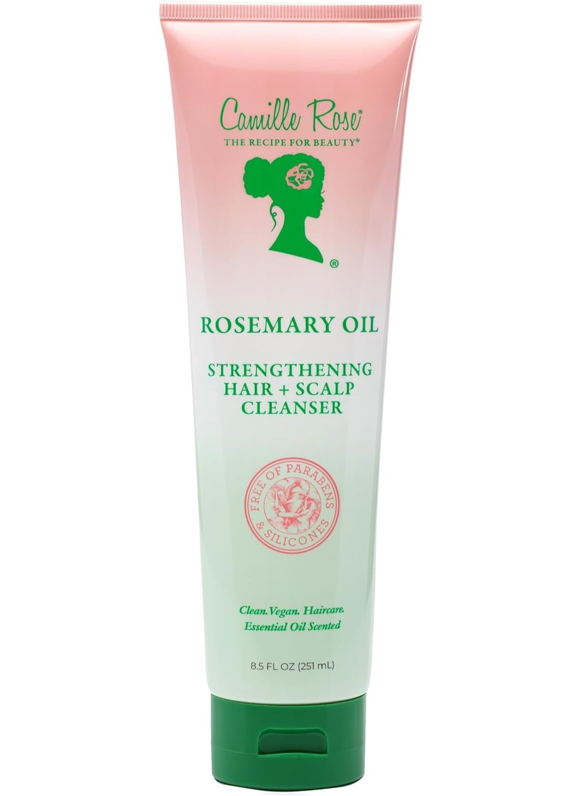 Camille Rose Rosemary Oil Hair and Scalp Cleanser | Castor Oil, Peppermint & Rosemary Essential Oils to Encourage Hair Growth & Strengthen | Natural Build Up Remover | 8.5 fl oz