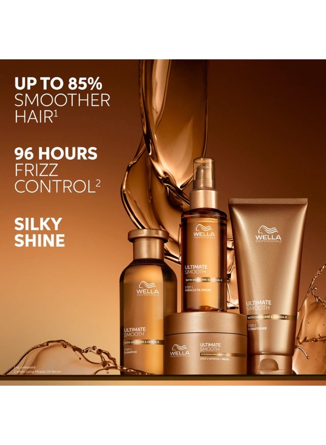 Wella Professionals ULTIMATE SMOOTH Intense Mask with Deep Nourishment, Treatment for Dry, Frizzy Hair, Smooths & Adds a Silky Shine, Color Safe, With Squalane & Omega 9, 150ml - image 4