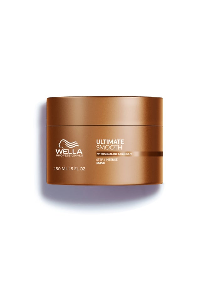 Wella Professionals ULTIMATE SMOOTH Intense Mask with Deep Nourishment, Treatment for Dry, Frizzy Hair, Smooths & Adds a Silky Shine, Color Safe, With Squalane & Omega 9, 150ml