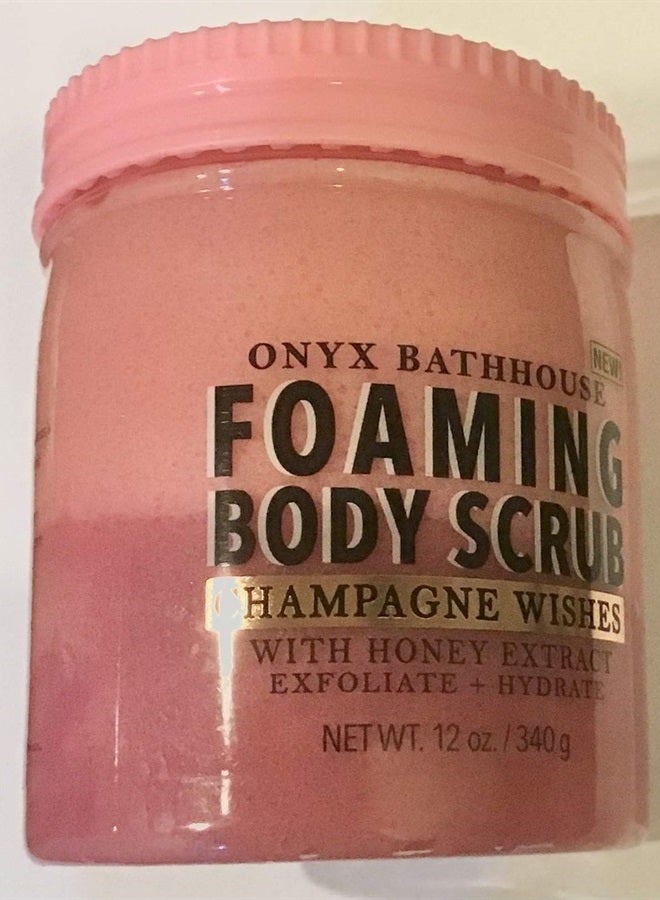 BATHHOUSE CHAMPAGNE WISHES HONEY EXTRACT EXFOLIATING FOAMING BODY SCRUB Y