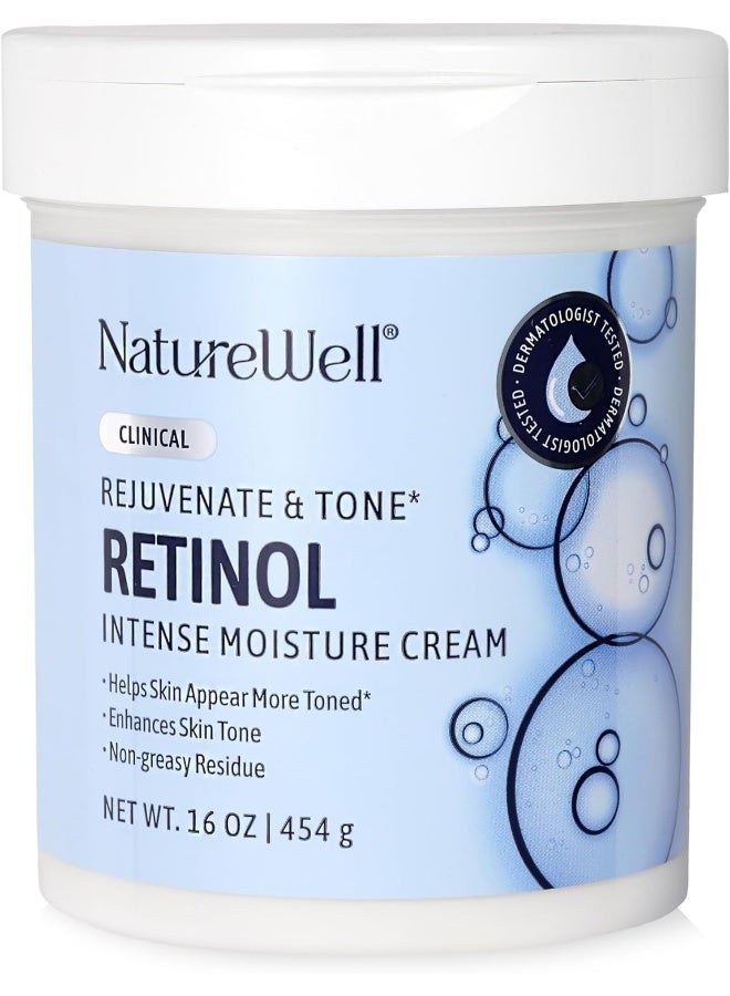NATURE WELL Retinol Clinical Advanced Moisture Cream, Large, 16 oz Tub