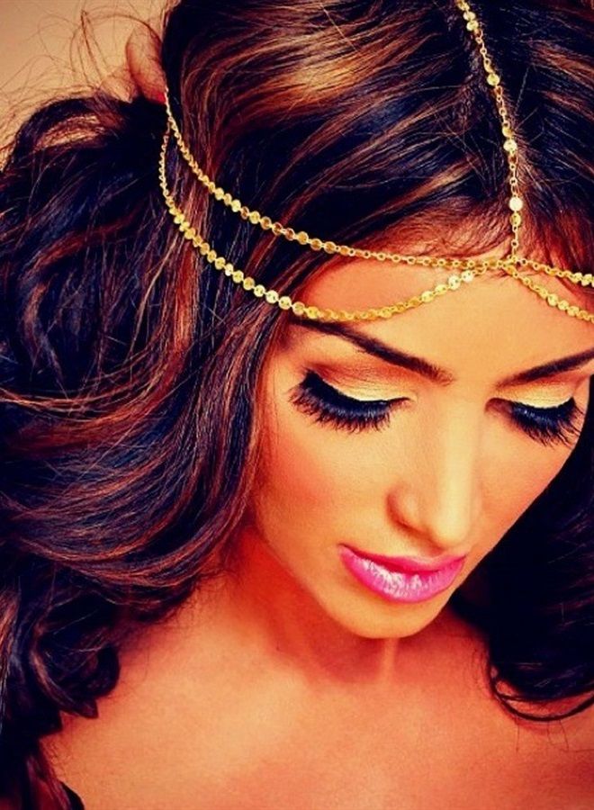 Bridal Boho Gold Head Chain Bridal Headpiece Bohemian Wedding Hair Accessories