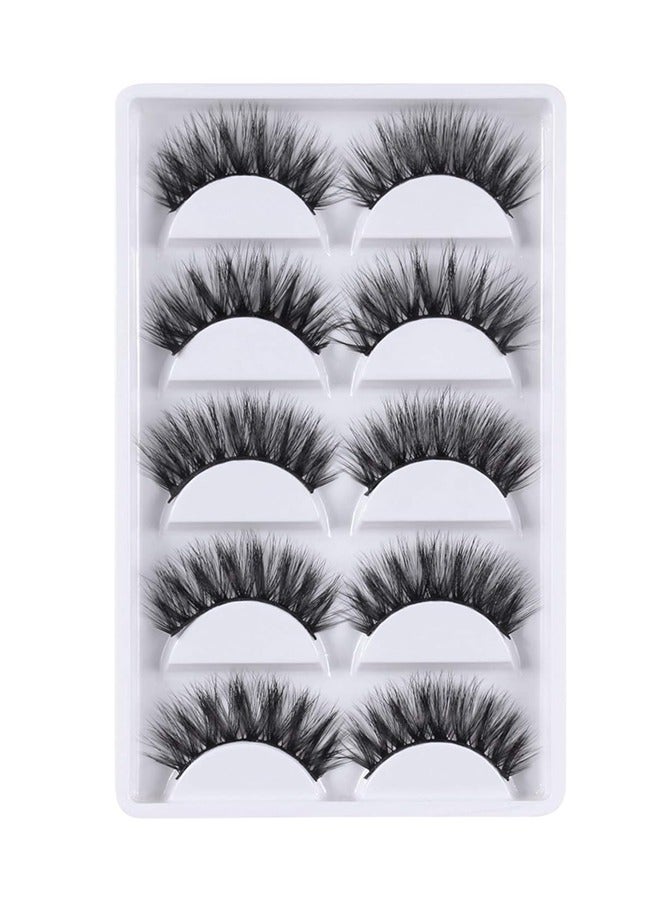 5 Pair 3D False Eyelashes, Style 1