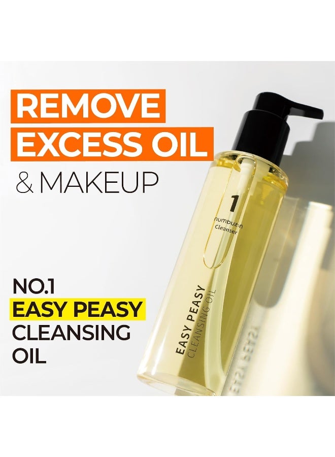 No.1 Cleansing Oil | Easy Peasy Cleansing Oil | Makeup Removing Facial Cleanser | Ingredients from Corn, Macadamia Seed | Waterproof Makeup, Blackhead Care| Lightweight | 200ml - image 2