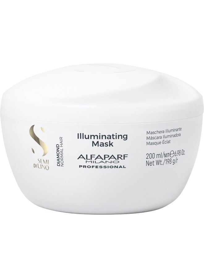 Semi Di Lino Diamond Illuminating Mask 200ml | Shine Boosting Hair Mask for Dull, Normal Hair, Deep Nourishment And Glossy Finish