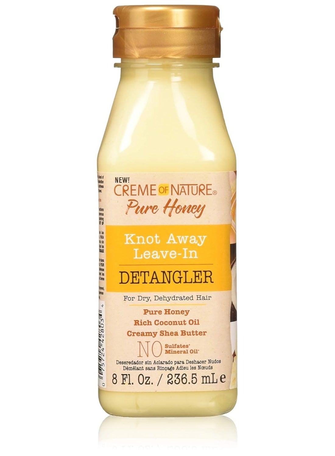 Creme Of Nature Pure Honey Detangler 8 Ounce Leave-In (236ml) (3 Pack)