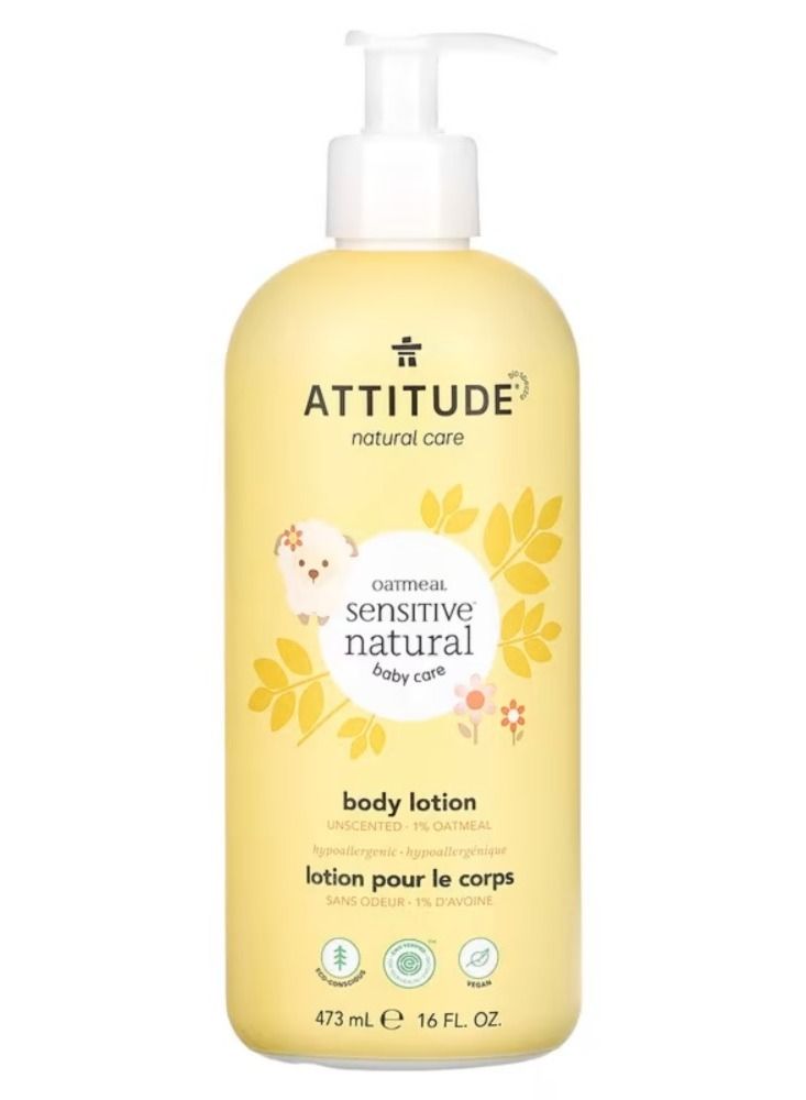 ATTITUDE, Oatmeal Sensitive Natural, Body Lotion, Unscented